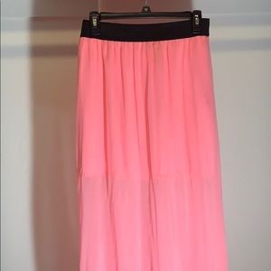 Pink maxi skirt